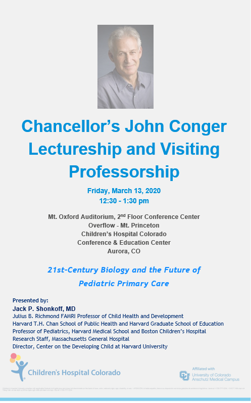 Chancellor's John Conger Lectureship and Visiting Professorship 